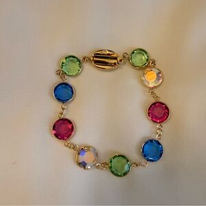 Vintage Swarovski Multicolor Gemstone Bracelet